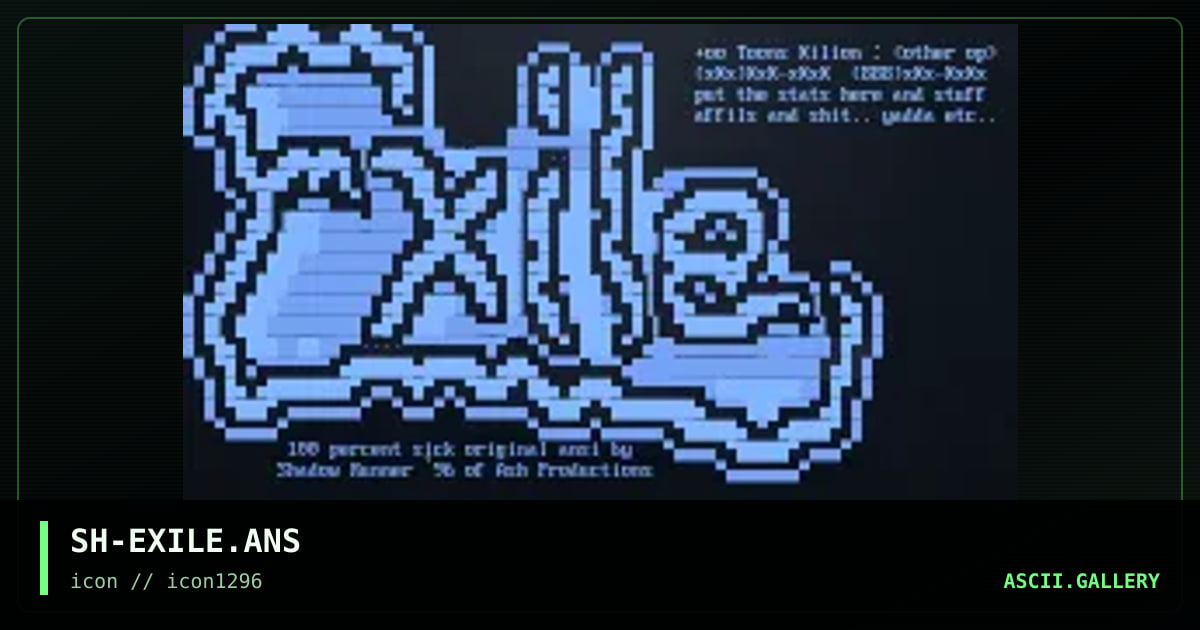 Exile Trade, by shadow runner, 1996