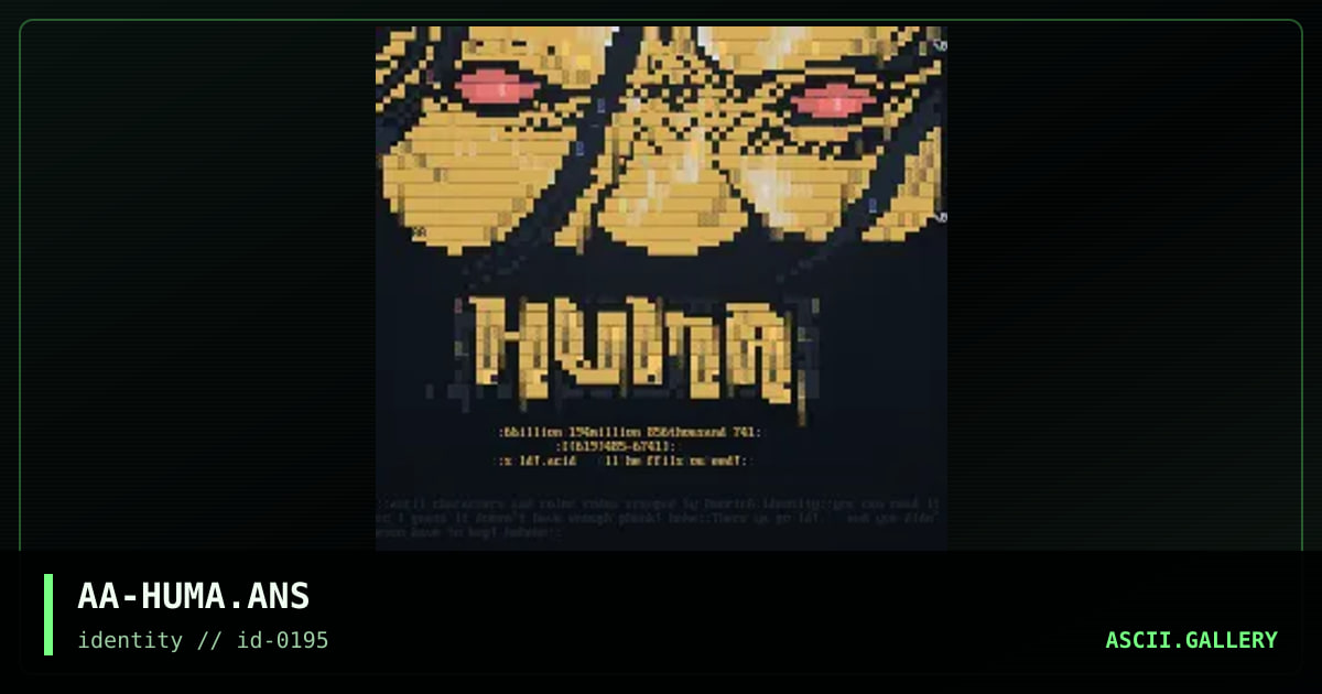 AA-HUMA.ANS, by america, 1995