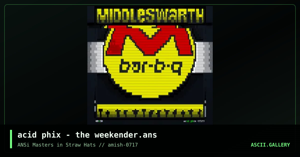 AP-THEWEEKENDER, by acid phix, 2017