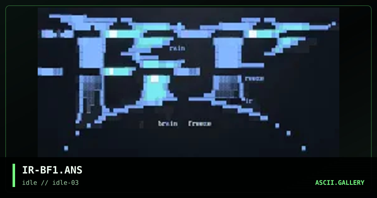 brain freeze, by infrared, 1996
