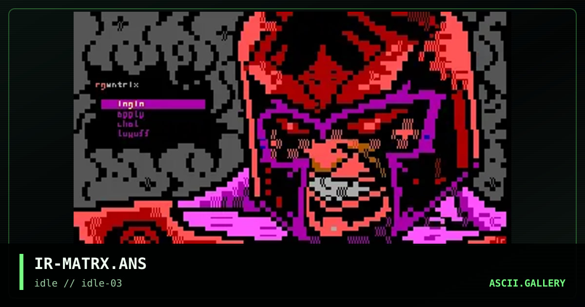 rg matrix, by infrared, 1996