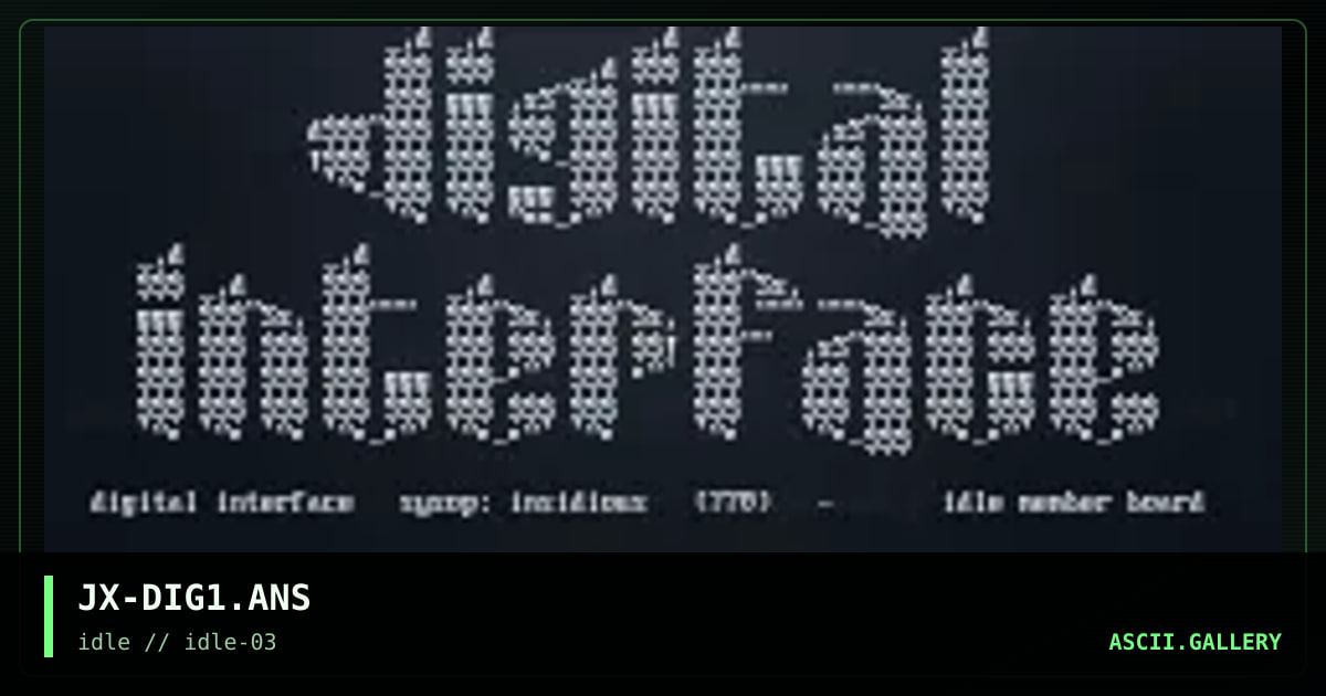 digital interface, by jinx, 1996