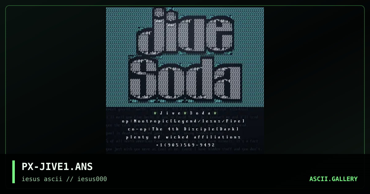 PX-JIVE1.ANS, by phish stix, 1995