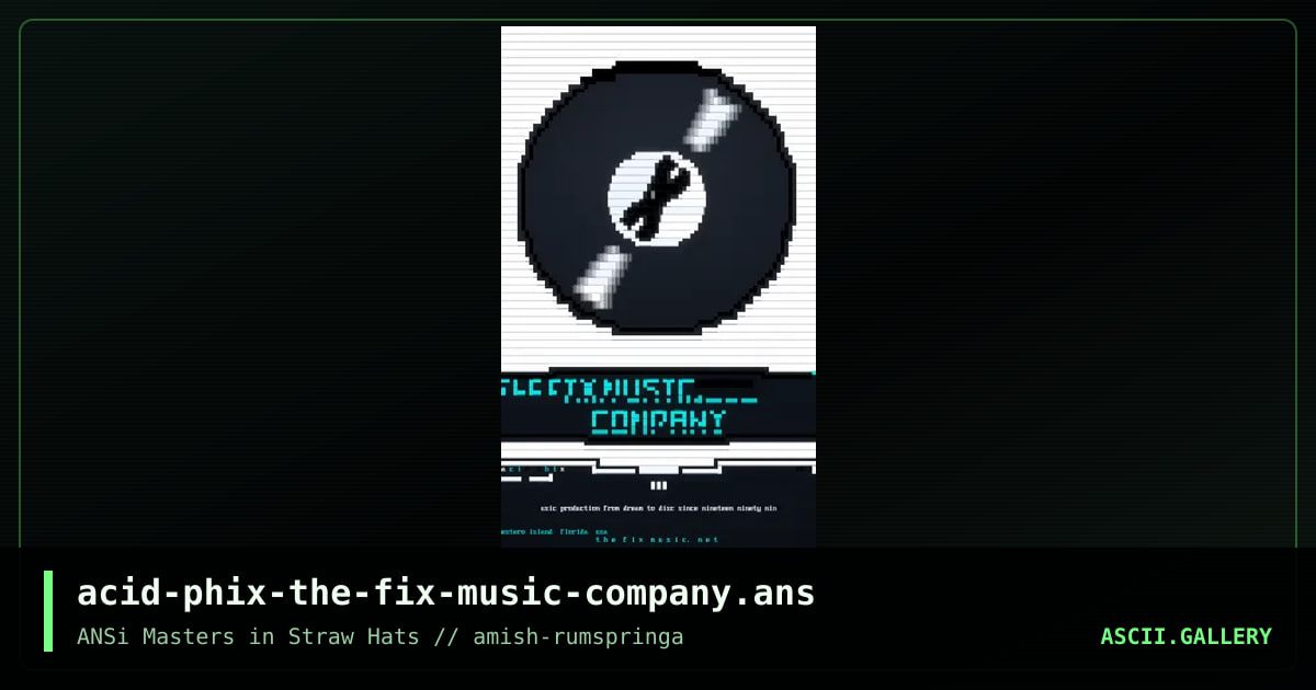 acid phix - the fix music company, by acid phix, 2018