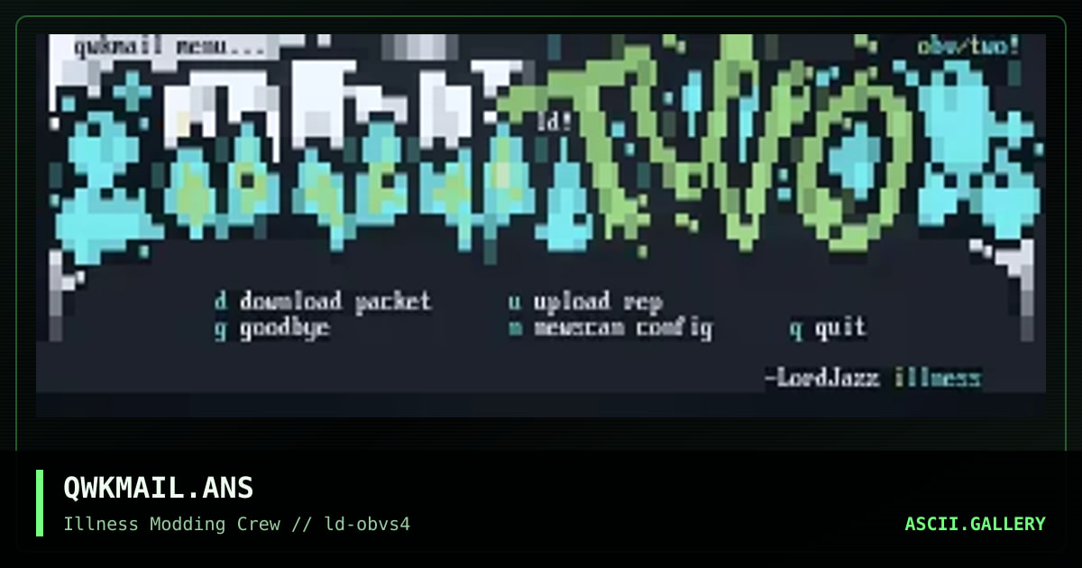 QWKMAIL.ANS, by lord jazz, 1995