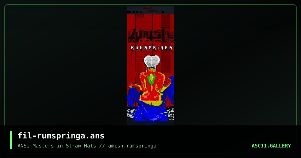 RUMSPRiNGA, by filth, 2018