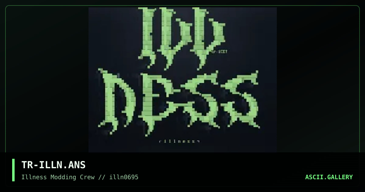 iLLNESS!, by turtle, 1995