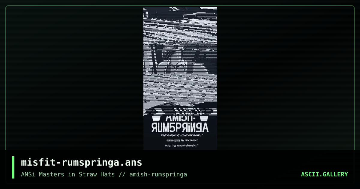 RUMSPRINGA, by misfit, 2018