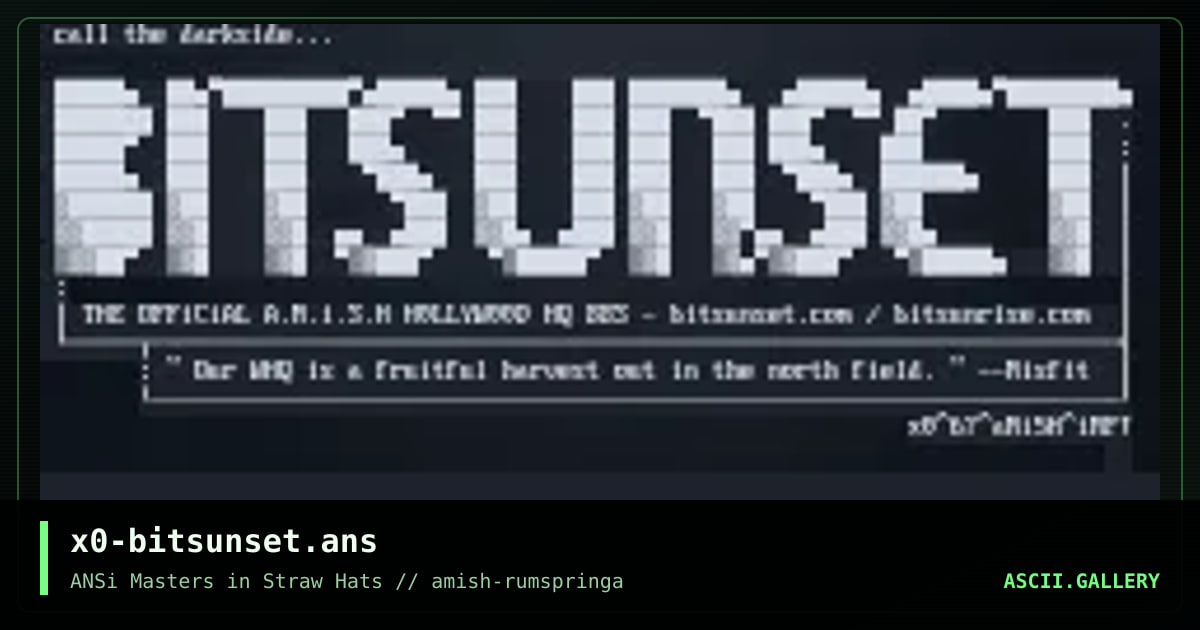 bitsunset, by xer0, 2018