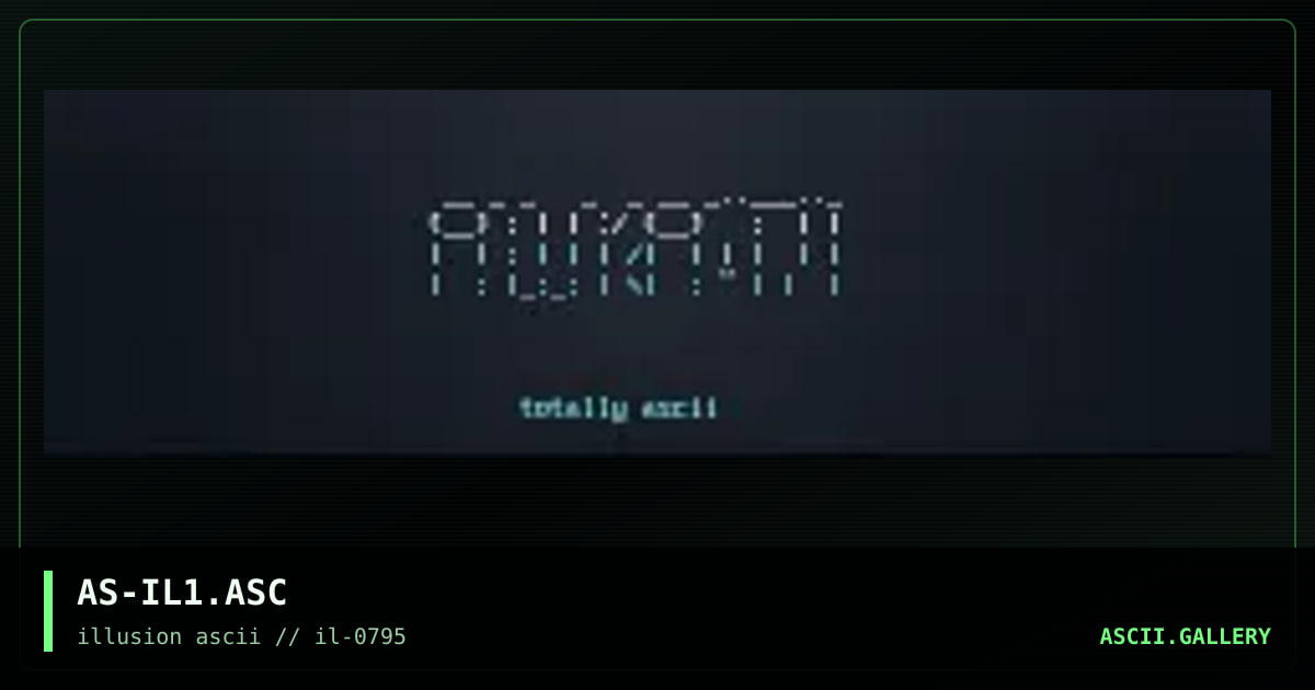 illusion mini ascii, by aspirint, 1995