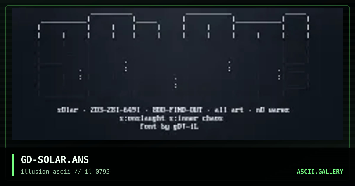 phat azz sOlar ascii, by gravedigger, 1995