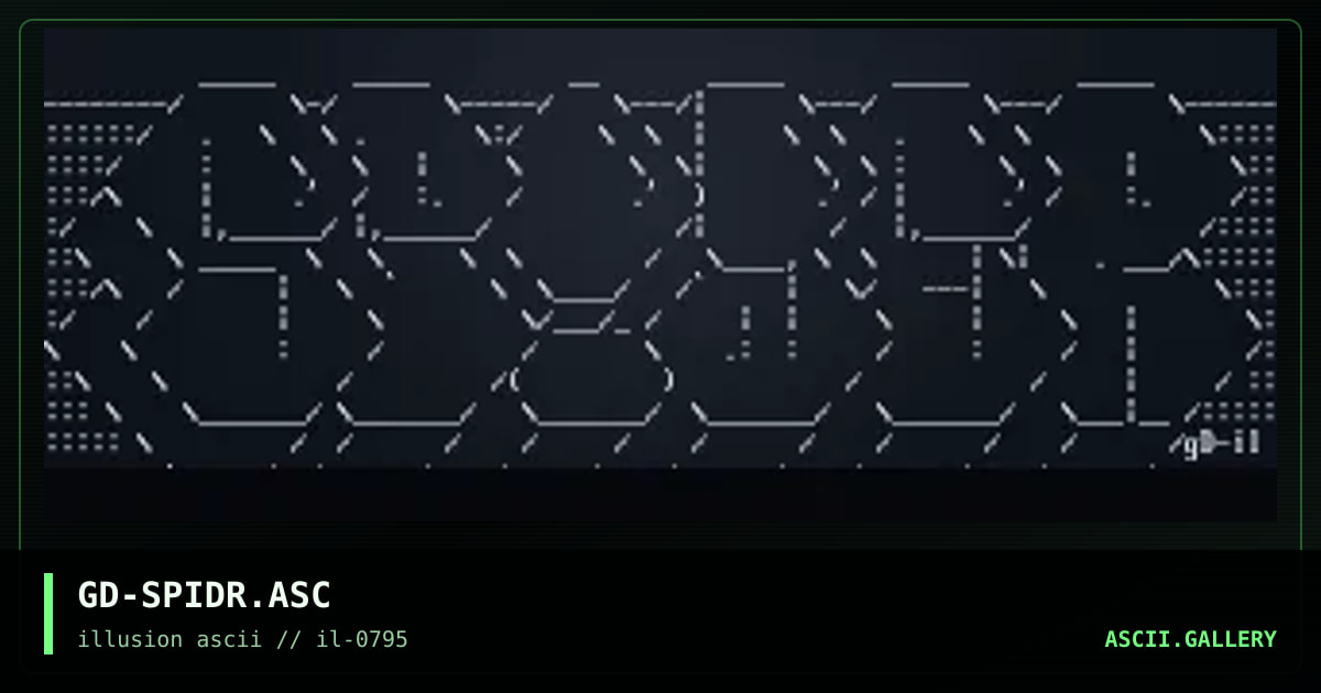 spider virii ascii, by gravedigger, 1995