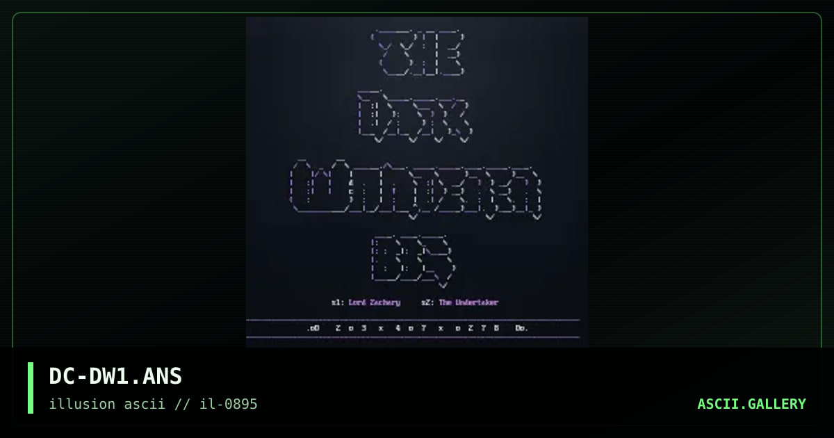 The Dark Wanderer, by don c, 1995