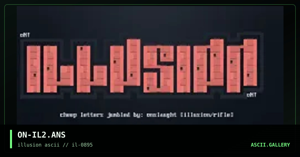 illusion ansi?!, by onslaught, 1995