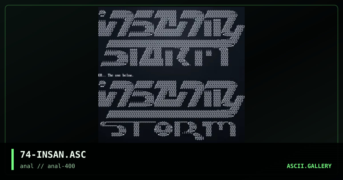 74-INSAN.ASC, by discofunk 1974, 1998