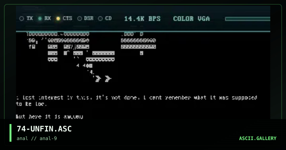 74-UNFIN.ASC, by discofunk 1974, 1999