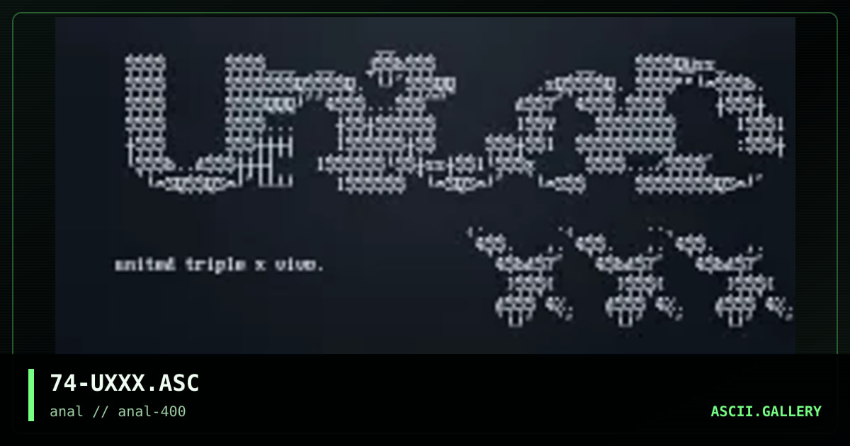74-UXXX.ASC, by discofunk 1974, 1998