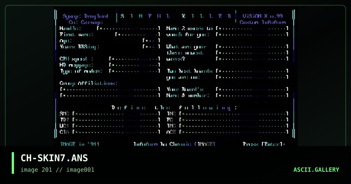 CH-SKIN7.ANS, by chronic 201, 1994