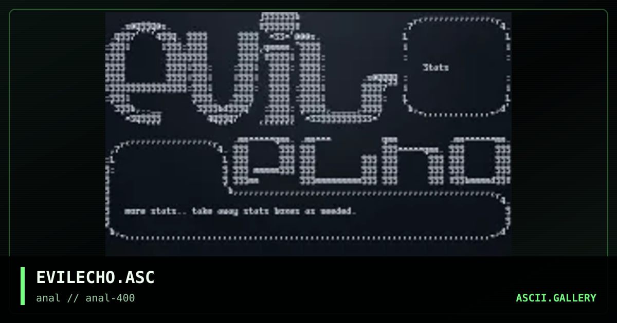 EVILECHO.ASC, by untagged, 1998