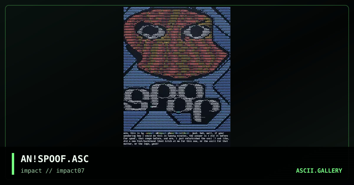 refurbished spoof, by aneurysm, 1997
