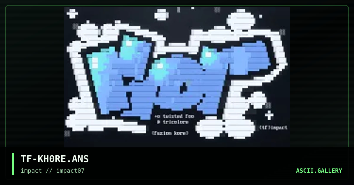 fuzion kore font, by twisted foo, 1997