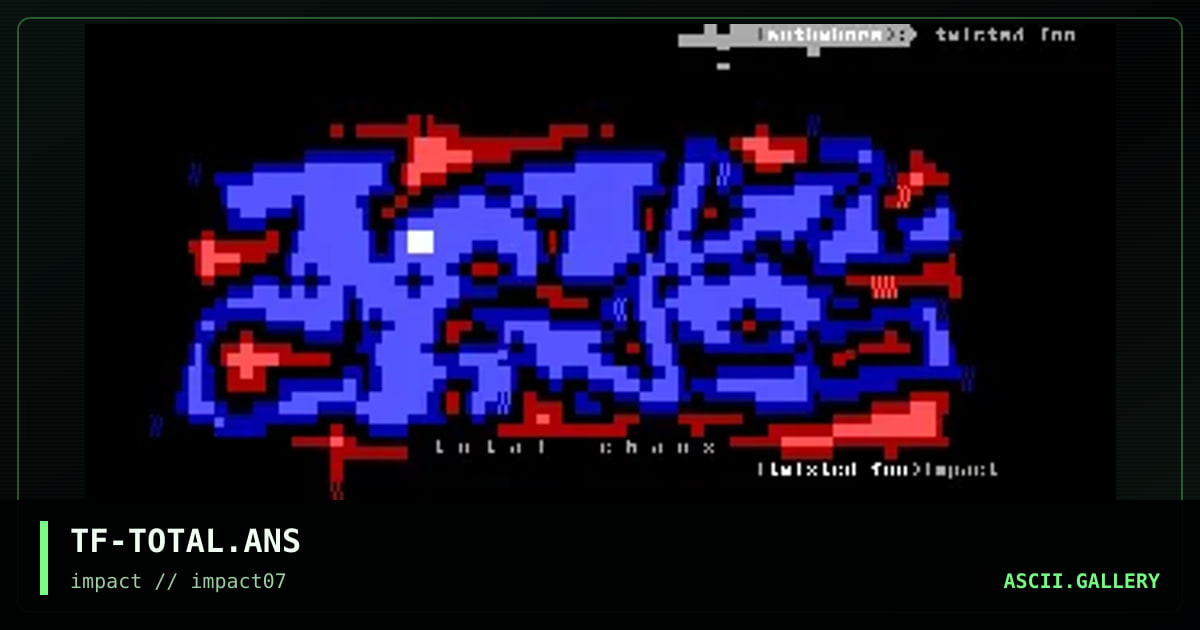 total chaos preshuttle, by twisted foo, 1997