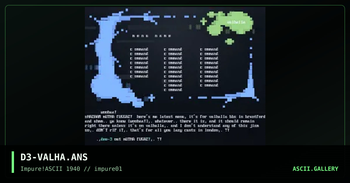 valhalla menus, by dreech, 1998