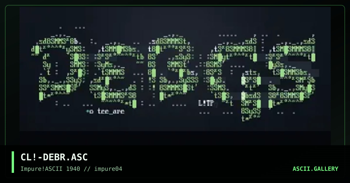 dEBRIS^LOGo, by cleaner, 1998
