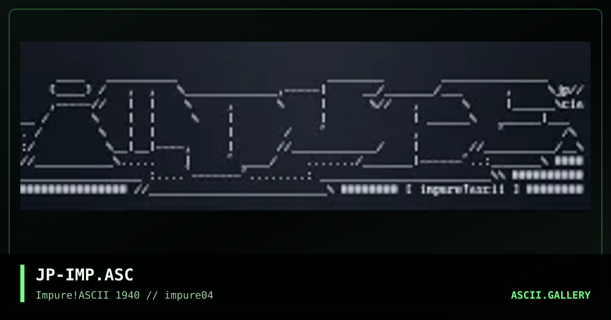 impure!ascii, by jack phlash, 1998