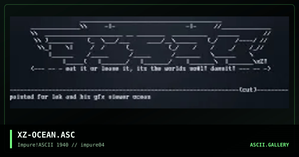 ocean#, by xzip, 1998