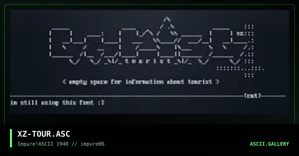tourist, by xzip, 1998
