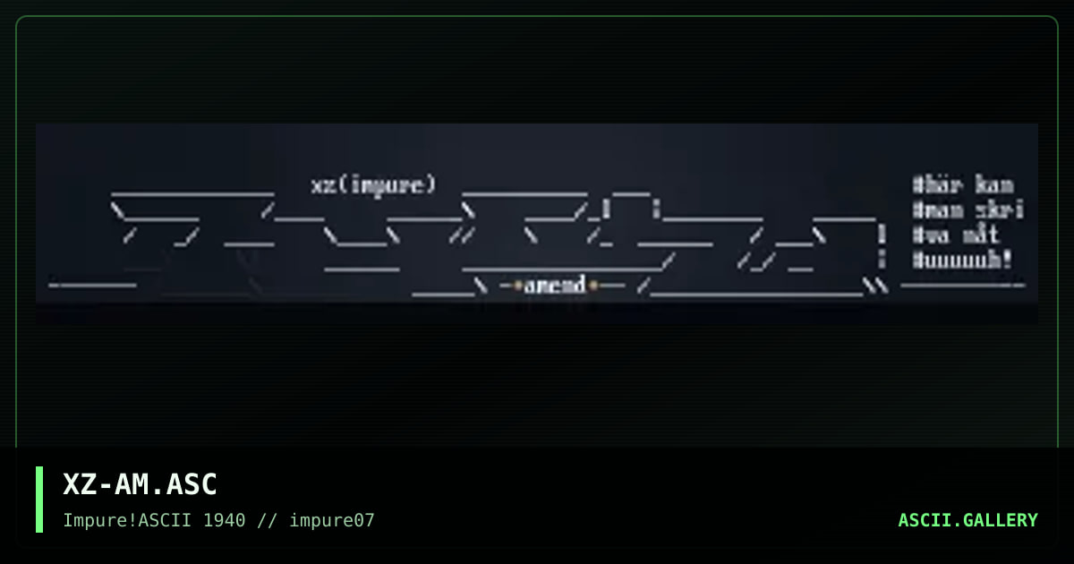 amend #1, by xzip, 1999
