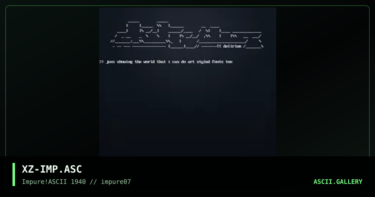 delirium, by xzip, 1999