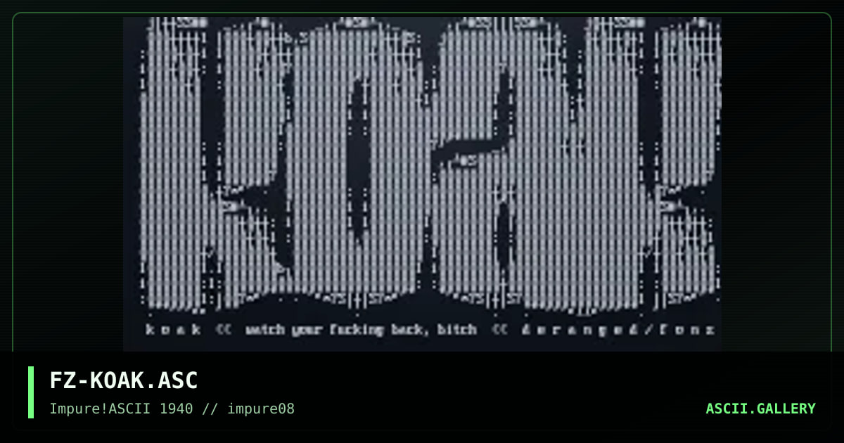 FZ-KOAK.ASC, by fonzie, 1999