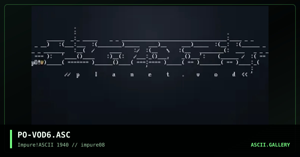 PO-VOD6.ASC, by pogue, 1999