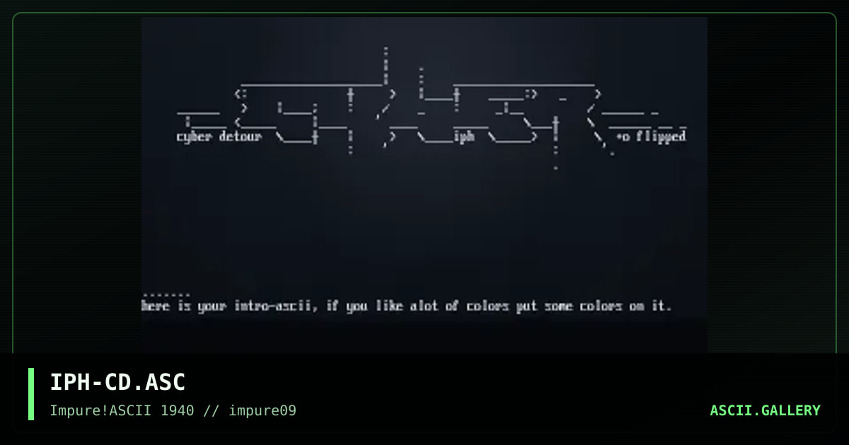 cyber detour, by iph, 1999