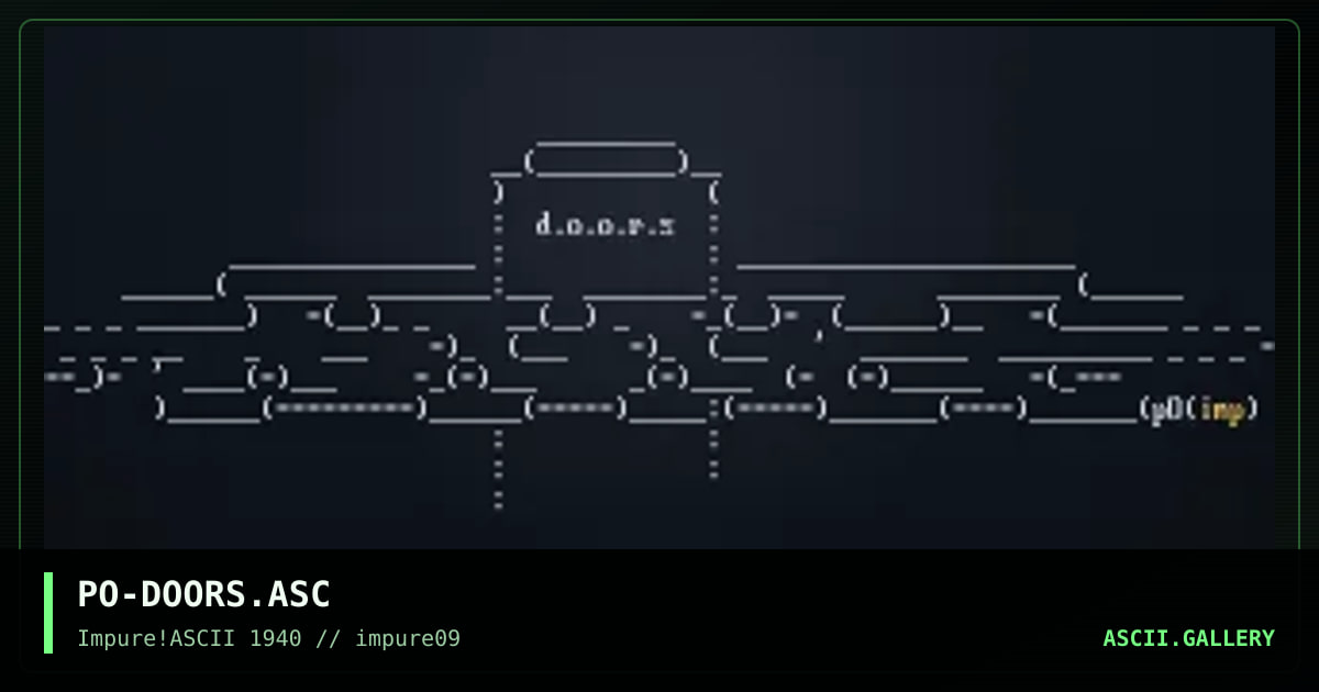 PO-DOORS.ASC, by pogue, 1999