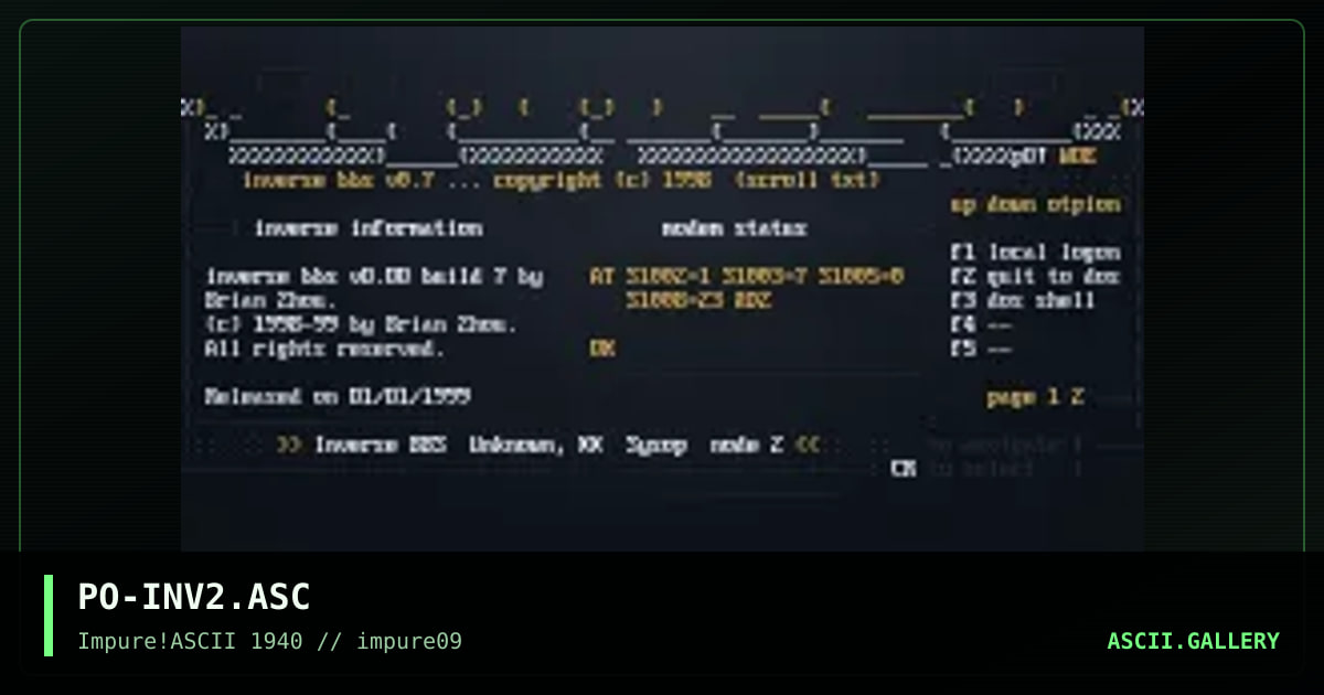 PO-INV2.ASC, by pogue, 1999