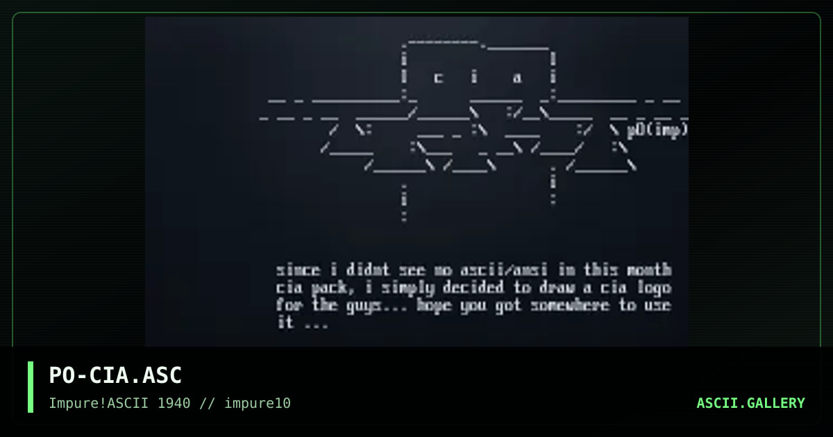 PO-CIA.ASC, by pogue, 1999