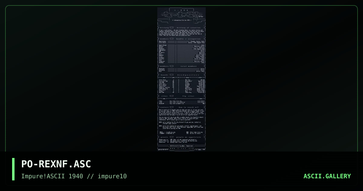 PO-REXNF.ASC, by pogue, 1999