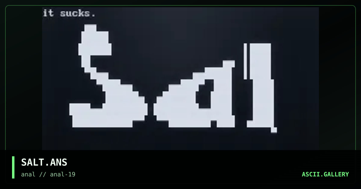 SALT.ANS, by untagged, 1999