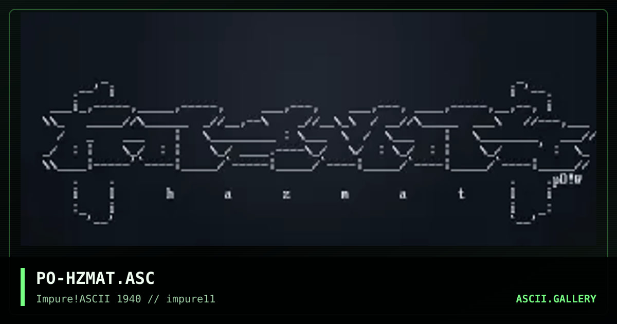 PO-HZMAT.ASC, by pogue, 1999