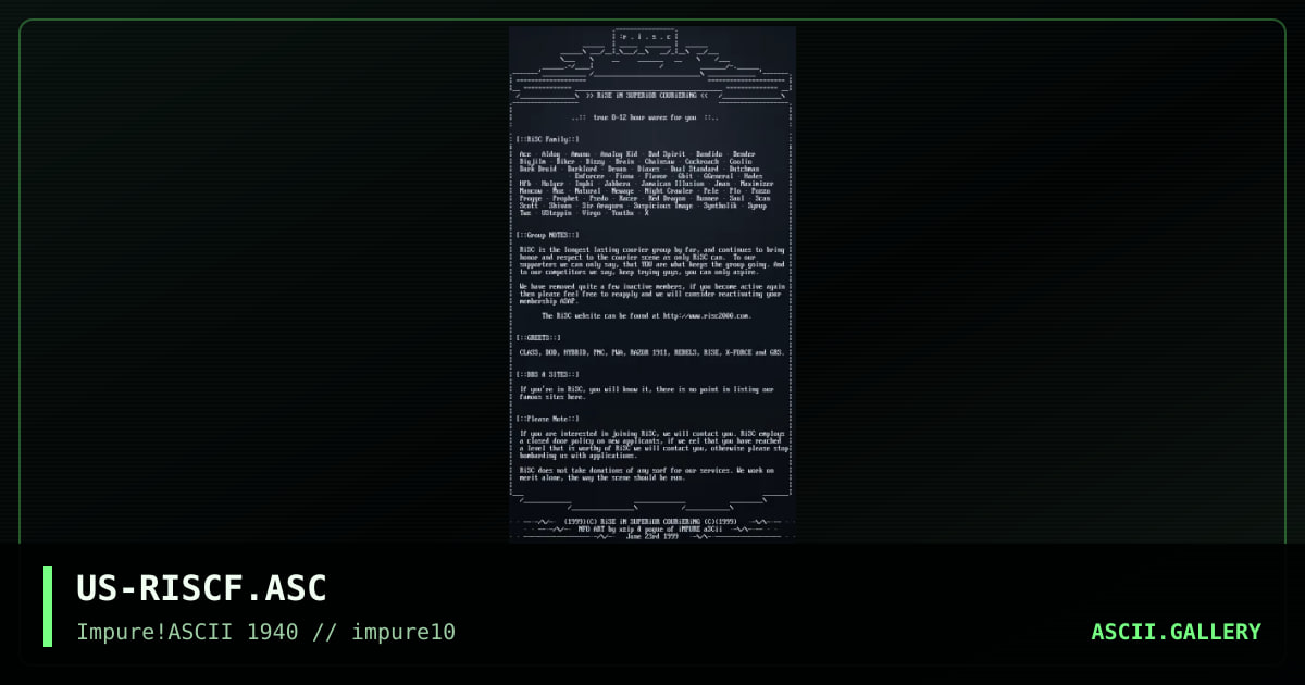 US-RISCF.ASC, by xzip, pogue, 1999