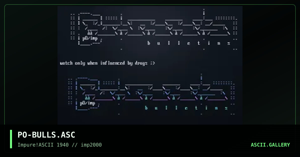 PO-BULLS.ASC, by pogue, 2000