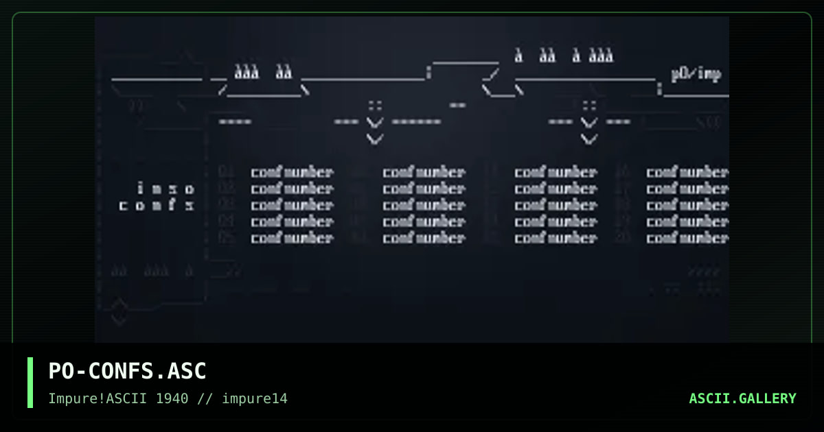 PO-CONFS.ASC, by pogue, 2000