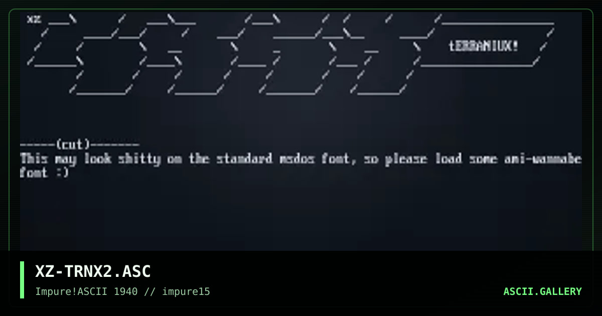 XZ-TRNX2.ASC, by xzip, 2000