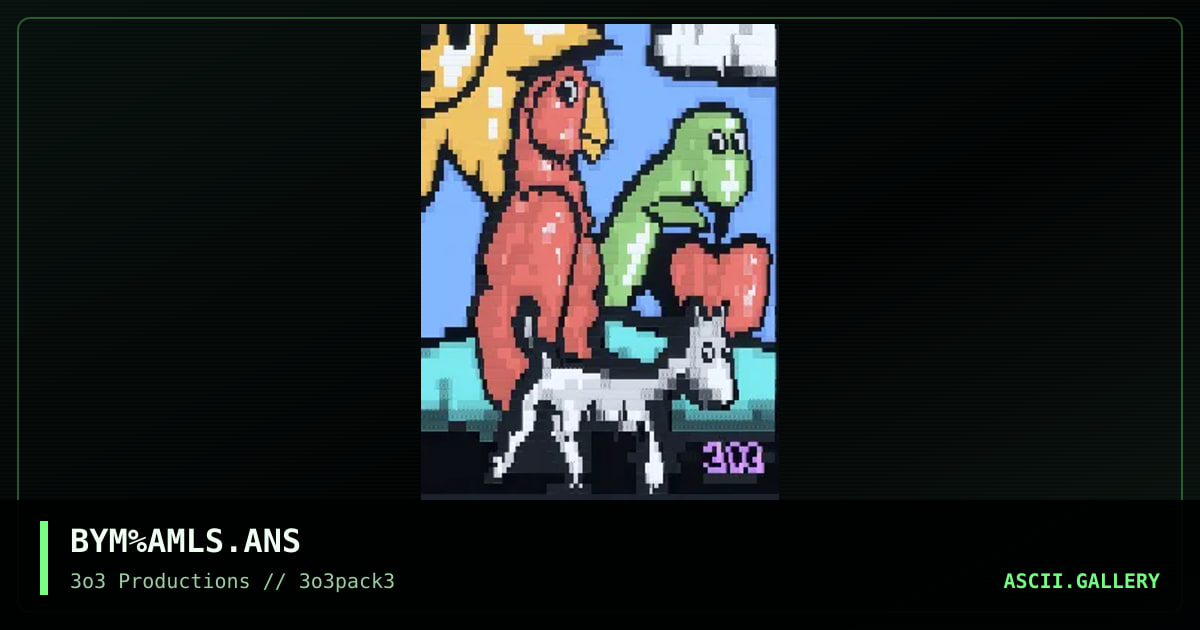 animals, by big yellow man, 1997