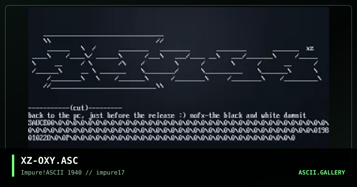 XZ-OXY.ASC, by xzip, 2000