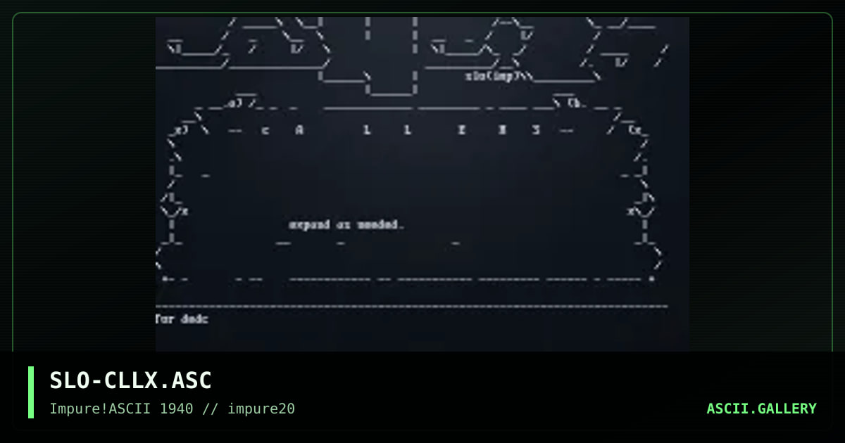 SLO-CLLX.ASC, by splonk, 2001
