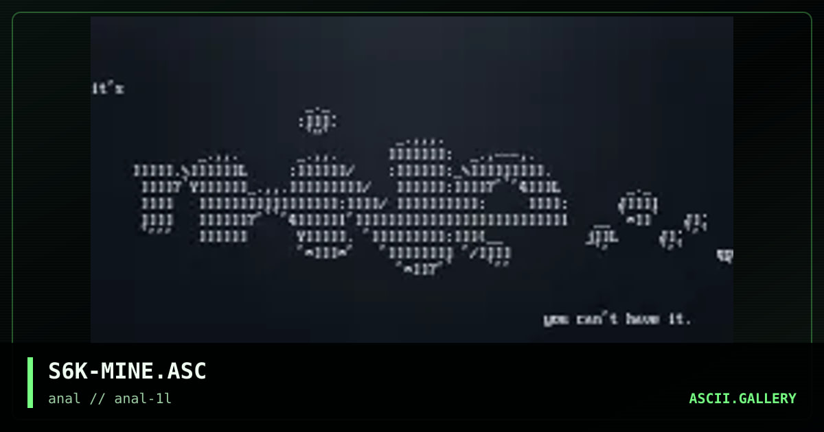 S6K-MINE.ASC, by sinister 6000, 2000